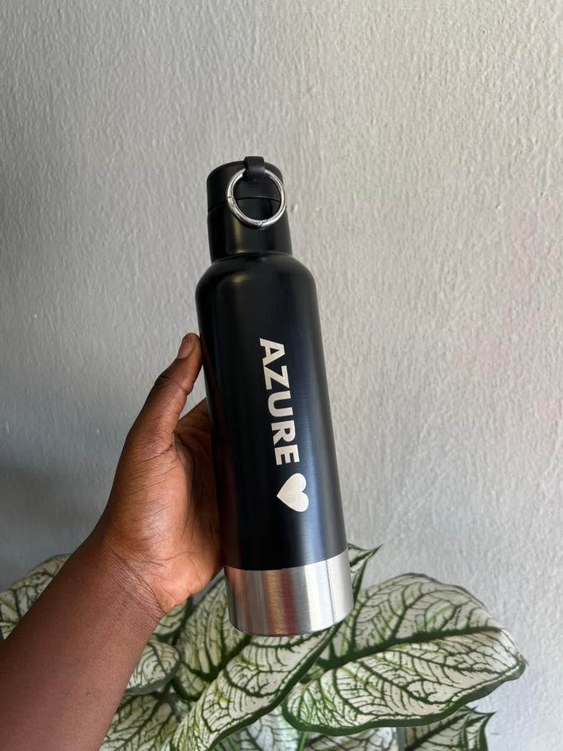 Personalized Two-Tone Insulated Sports Bottle with Carrying Ring