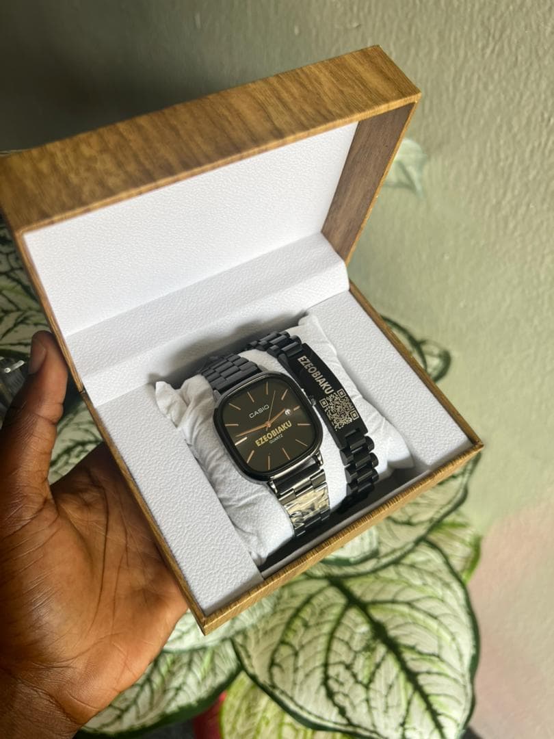 Casio Watch with Rolex Bracelet & QR Code