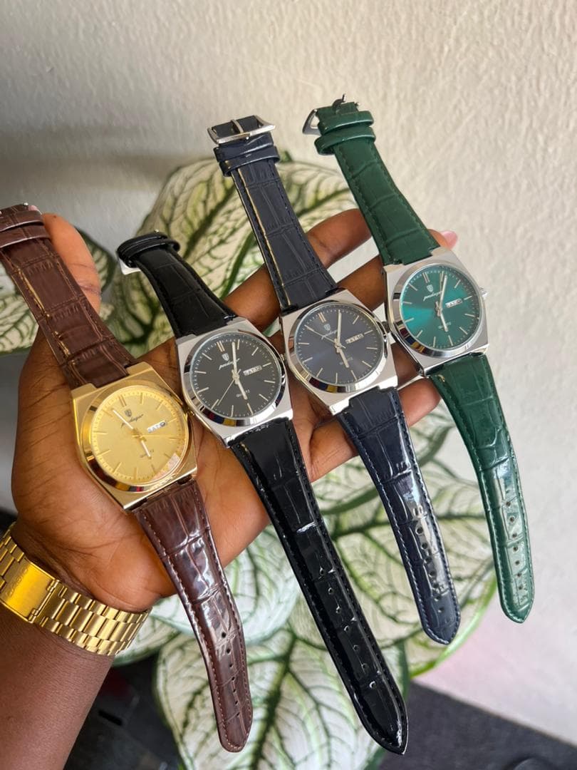 Poedagar Leather Wristwatch