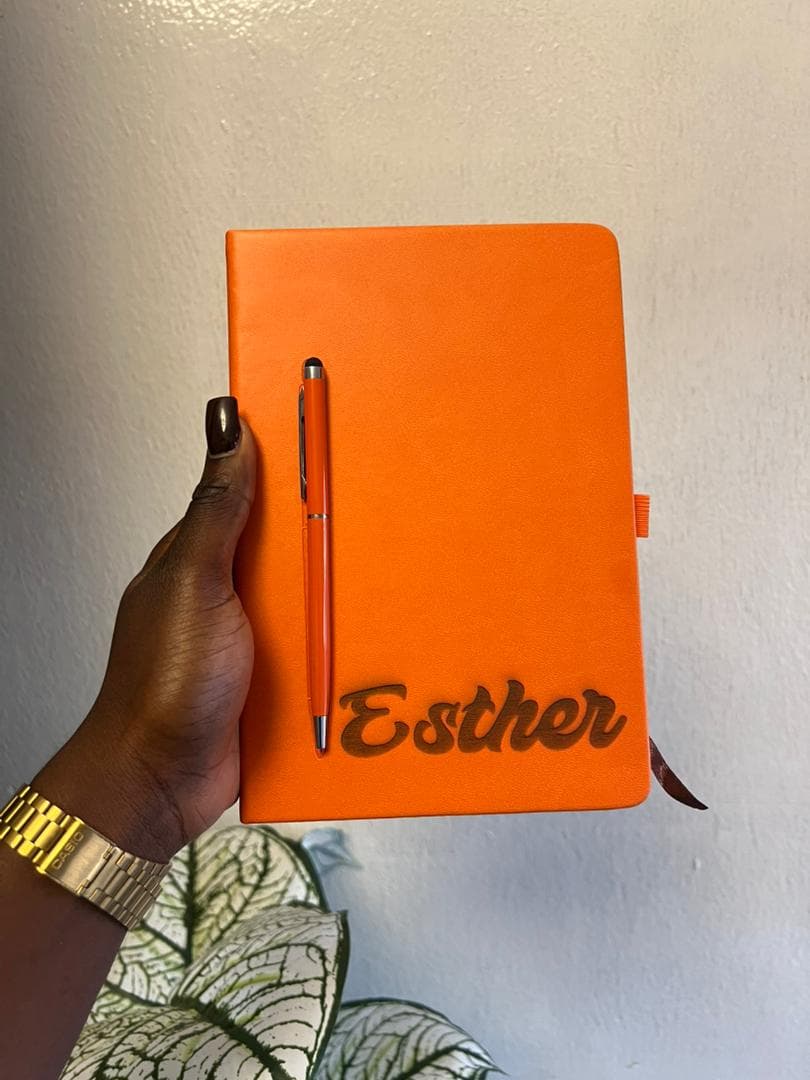 Magnetic Leather Notepad with Pen